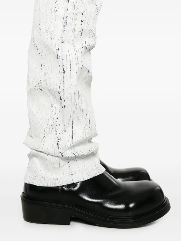 MM6 Maison Margiela cracked-effect Jeans | White | FARFETCH