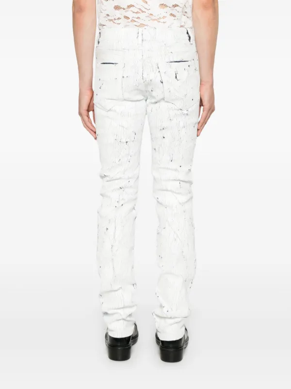 パンツ MAISON MARGIELA DISTRESSED JEANS MM6 Maison Margiela cracked-effect Jeans | White | FARFETCH