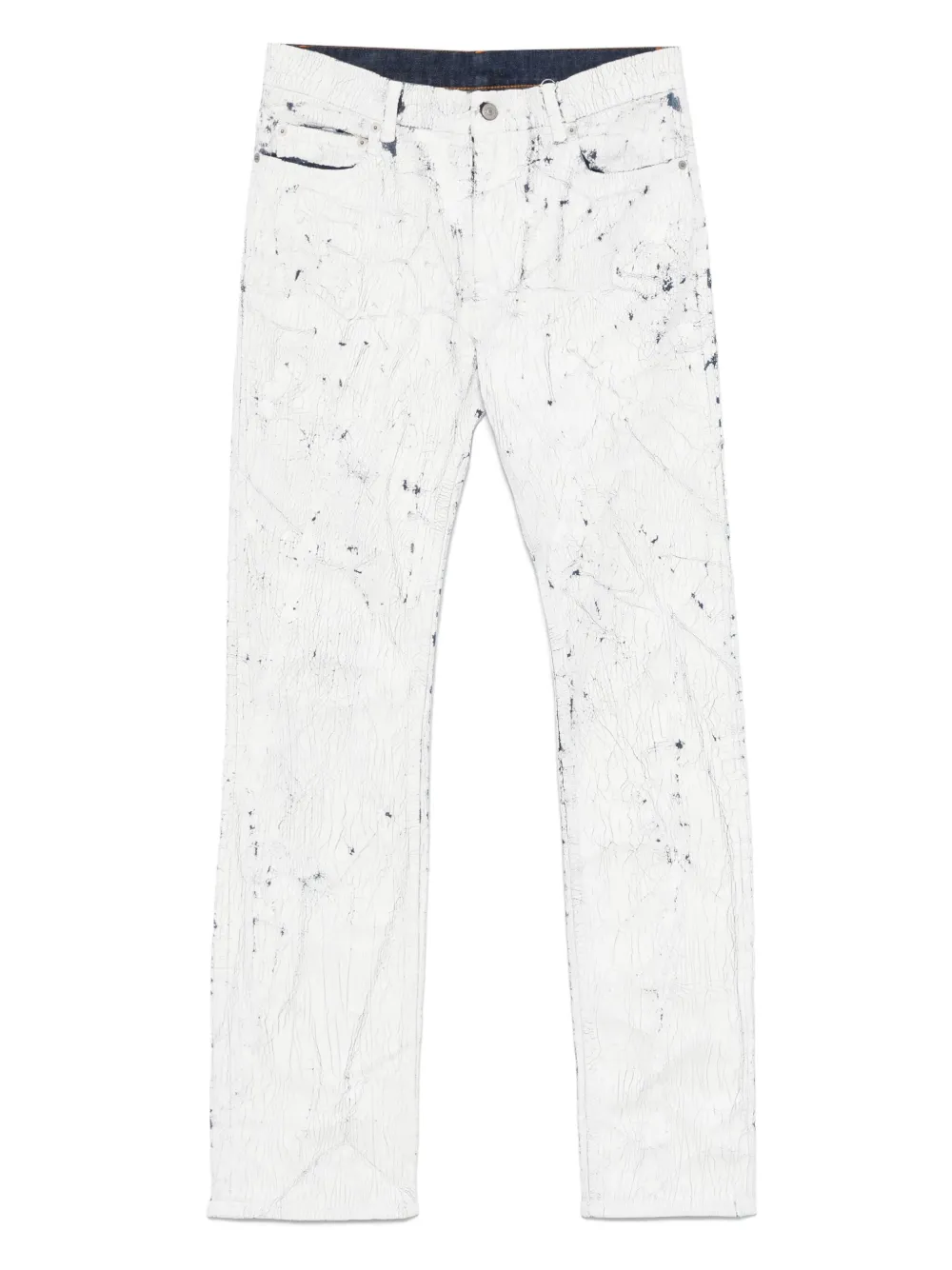 cracked-effect jeans