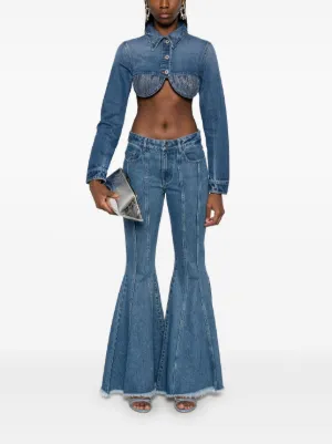 JEAN PAUL GAULTIER レース コルセット デニムジャケット 42 JEAN PAUL GAULTIER レース コルセット デニムジャケット 42