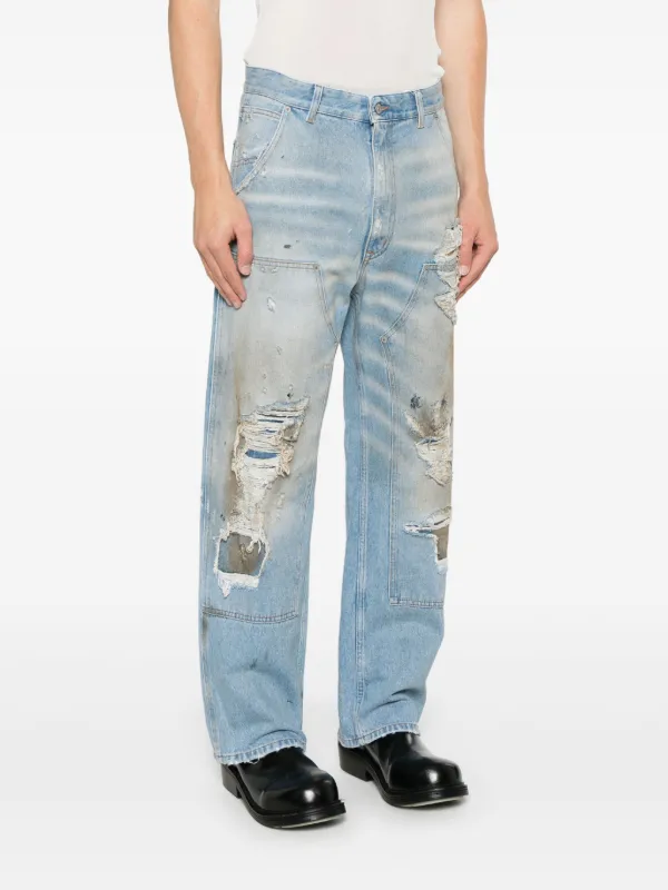 MM6 Maison Margiela Distressed Jeans | Blue | FARFETCH MM6 Maison Margiela Distressed Jeans | Blue | FARFETCH