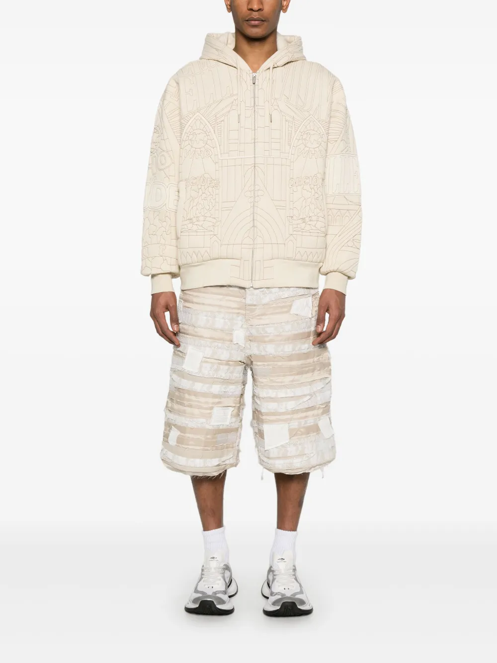 Who Decides War x Pelle Cathedral hoodie Beige