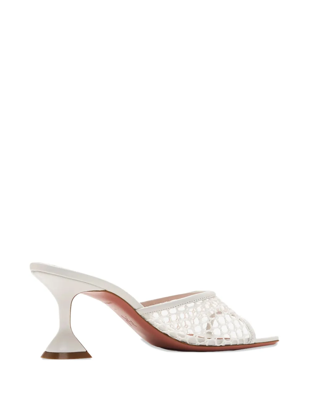 Amina Muaddi 70mm Lupita sandals White