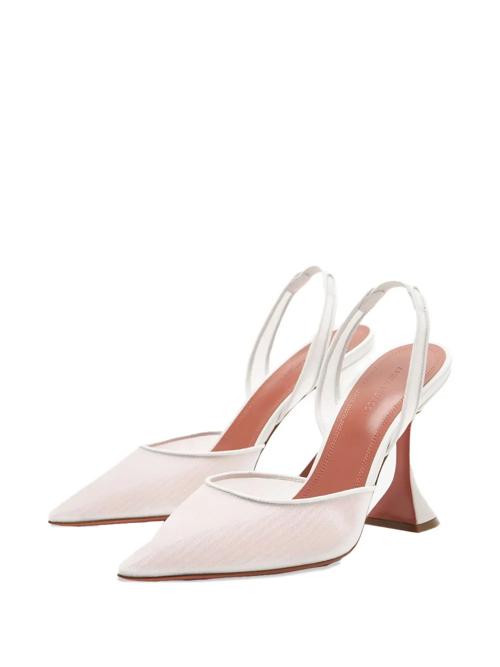 Amina Muaddi 95mm Holli pumps Neutrals