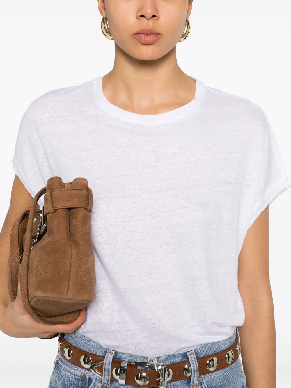 Majestic Filatures Gerafelde top Wit