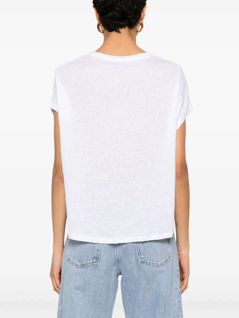 Majestic Filatures Gerafelde top Wit