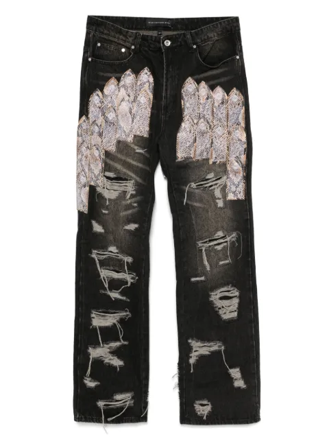 Who Decides War Patched Arch jeans 