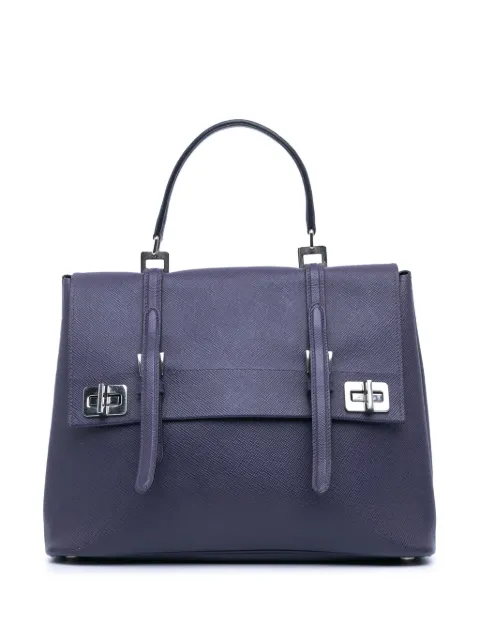 Prada Pre-Owned 2013-2024 Saffiano Cuir Convertible Top Handle Bag satchel