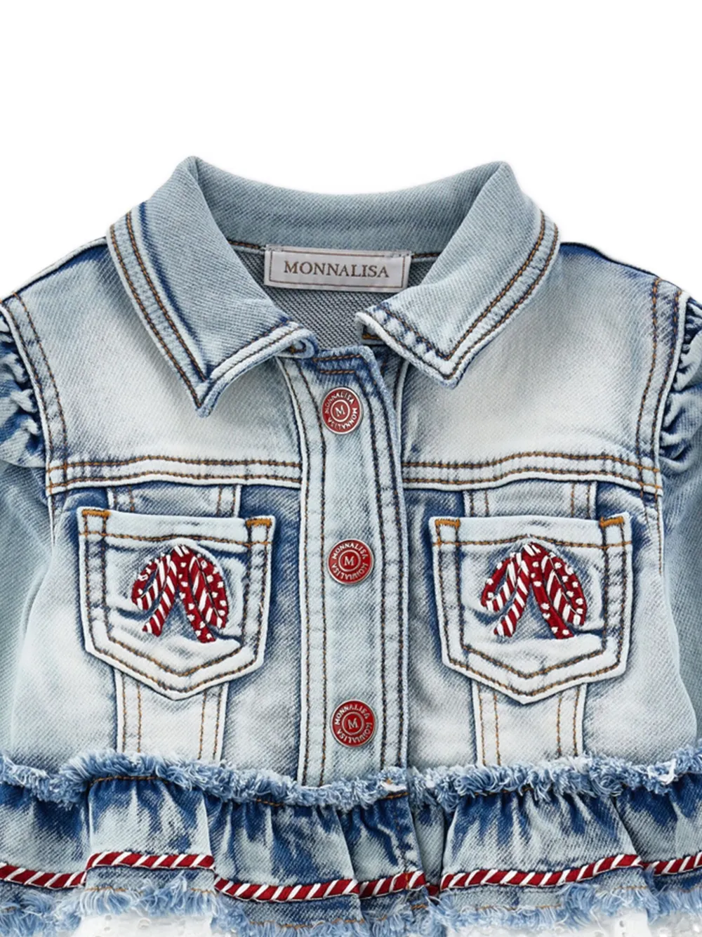 Monnalisa Cropped spijkerjack Blauw