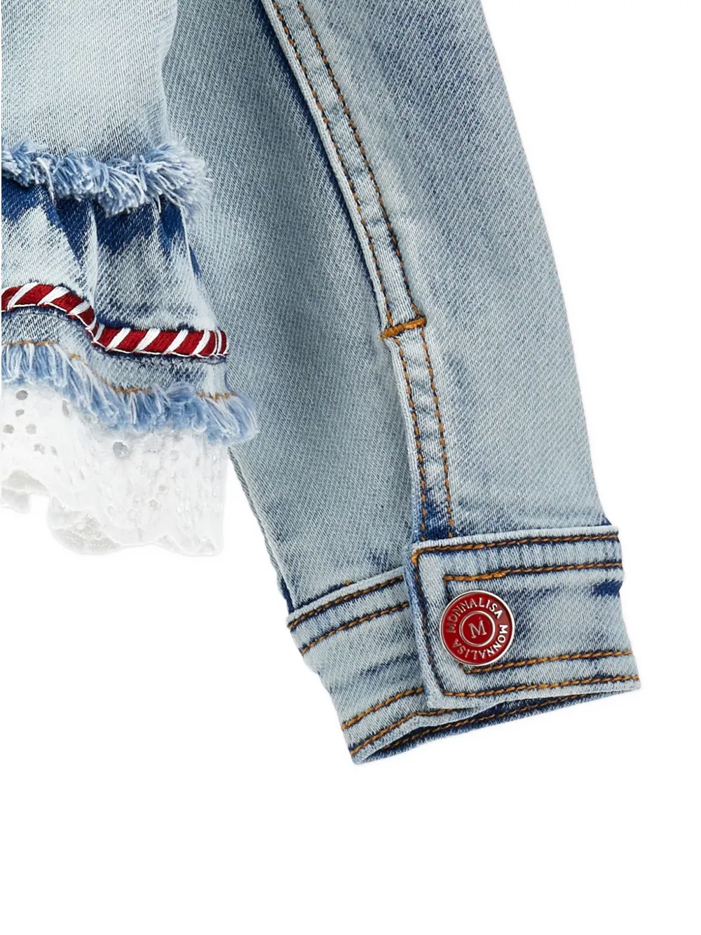 Monnalisa Cropped spijkerjack Blauw