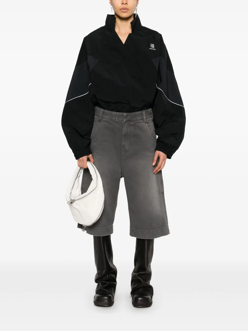 MARTINE ROSE WRAP SPORTS BODYSUIT