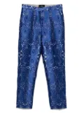 ETRO jacquard-lace trousers - Blue