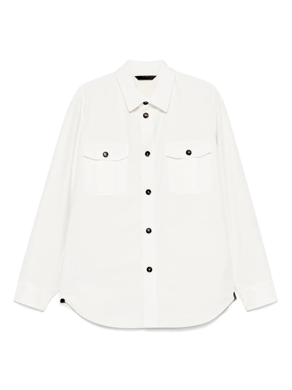 Brioni sulk shirt jacket Wit