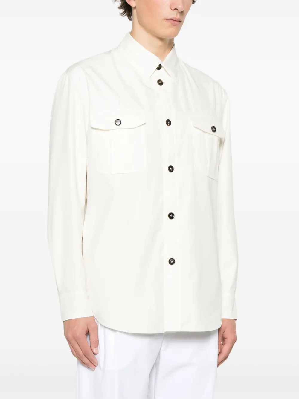 Brioni Zijden shirtjack Wit