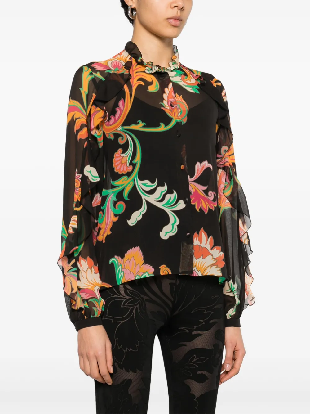 ETRO Zijden blouse Zwart