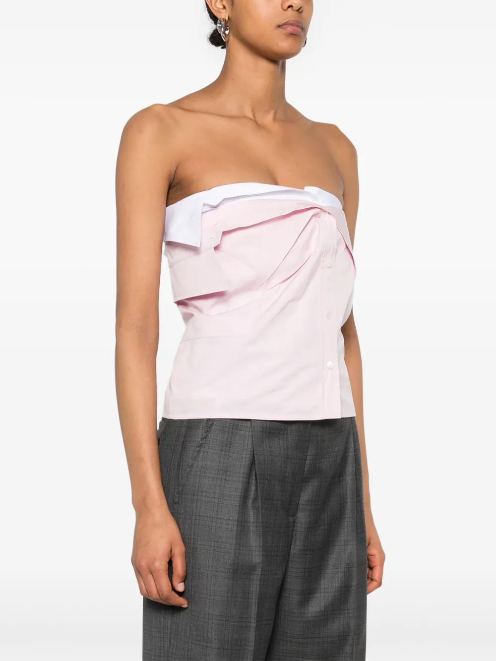 Miu Popeline top Roze