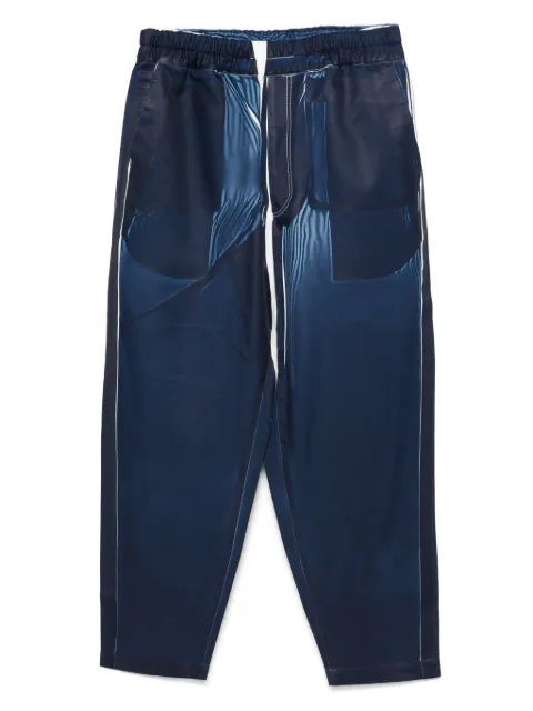 Comme Des Garçons Shirt denim-print trousers