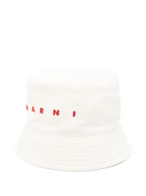 BODE Grandfather Bucket Hat | White | FARFETCH TW