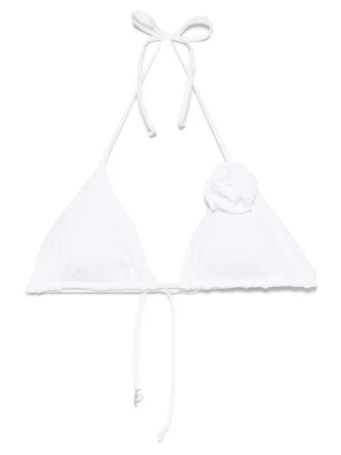 Fisico floral-appliqué bikini top
