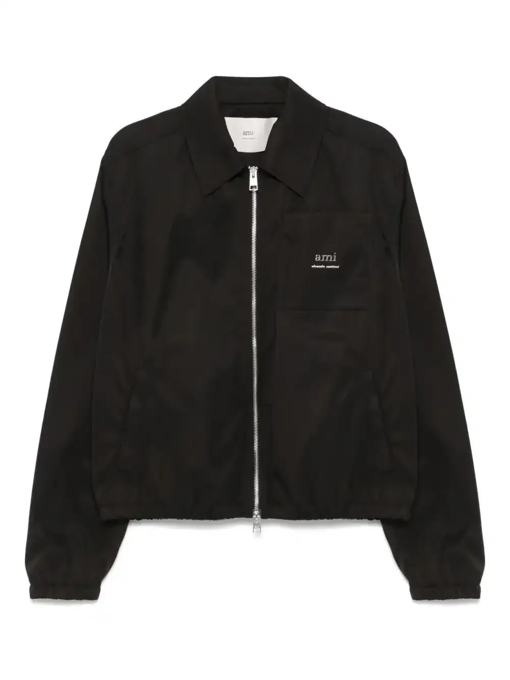 logo-lettering bomber jacket