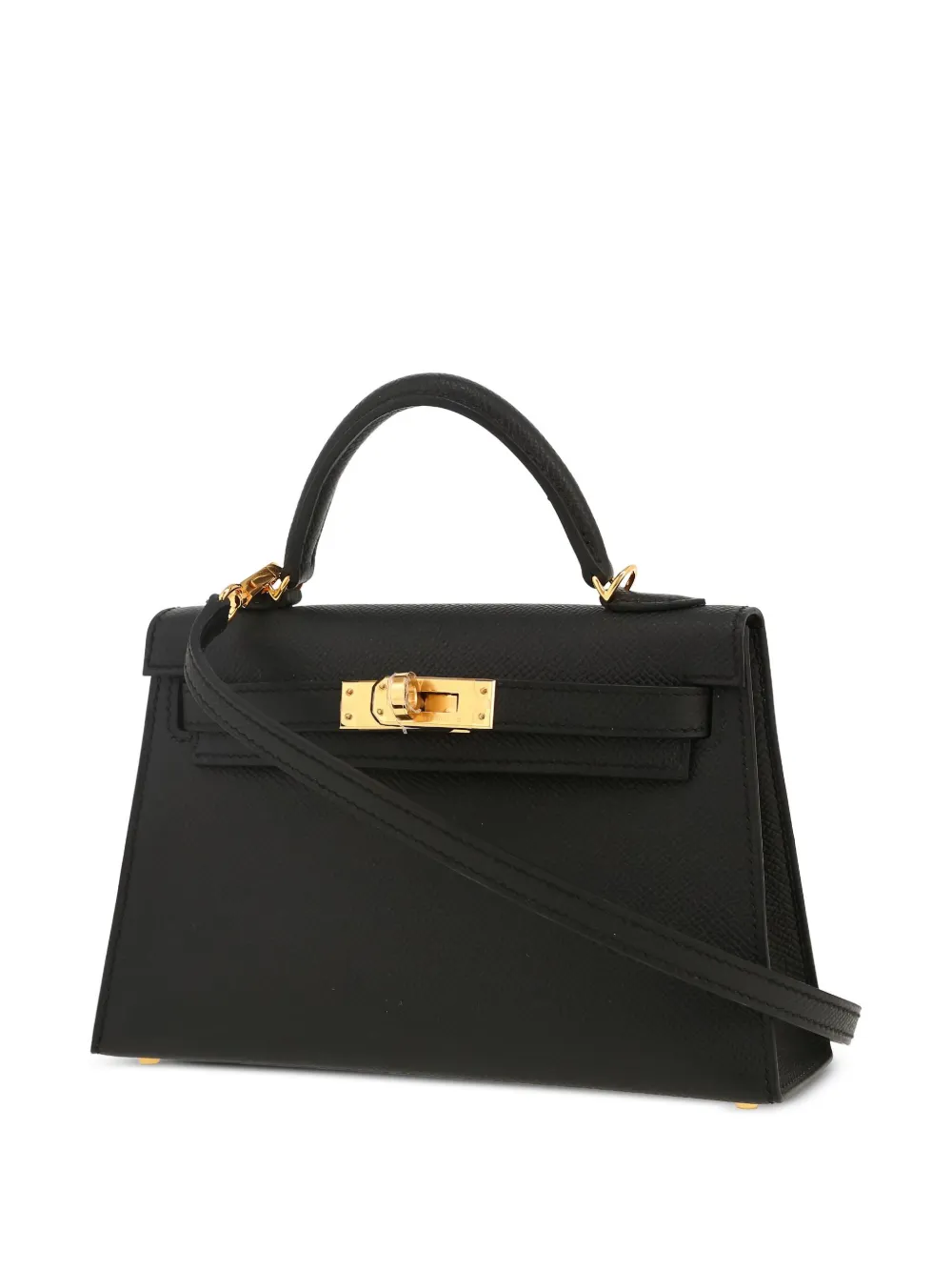Pre-owned Hermes 2024 Kelly 20 Two-way Handbag In Black