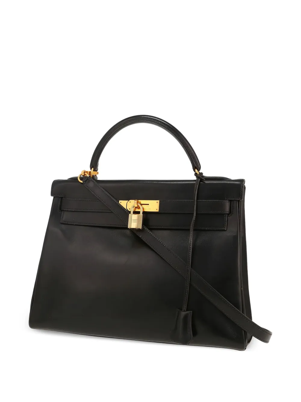 Pre-owned Hermes 1994 Kelly 32 Handbag In Black