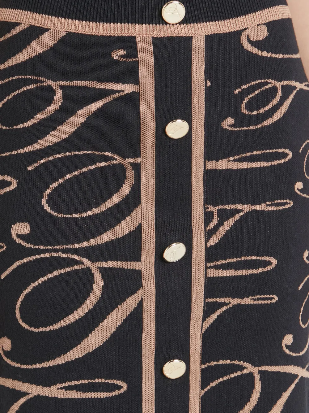 Temperley London Rok met T-logo Zwart