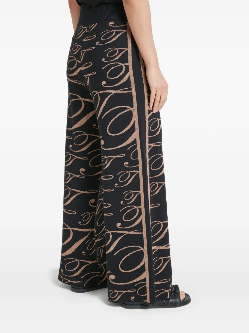 Temperley London Broek met T-logo Zwart