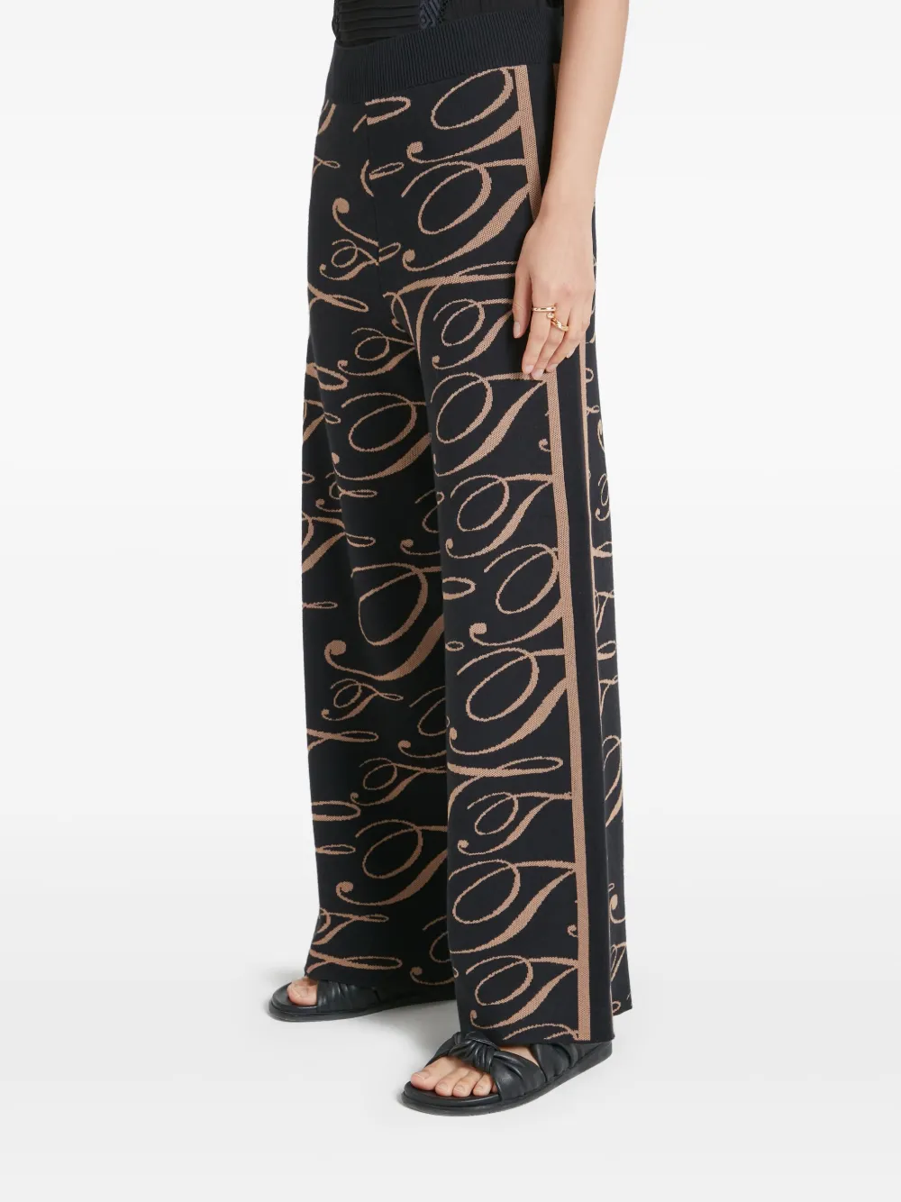 Temperley London Broek met T-logo Zwart
