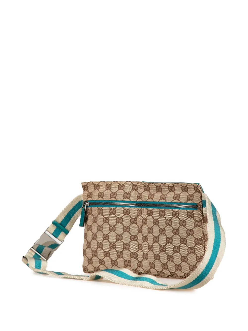Gucci Pre-Owned 2000-2015 GG Canvas Web Double Pocket belt bag | Pre-Owned | Image 2