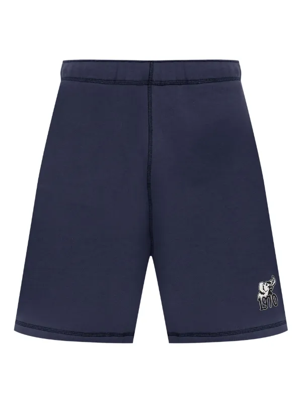 Kenzo logo-print Shorts Blue FARFETCH JO