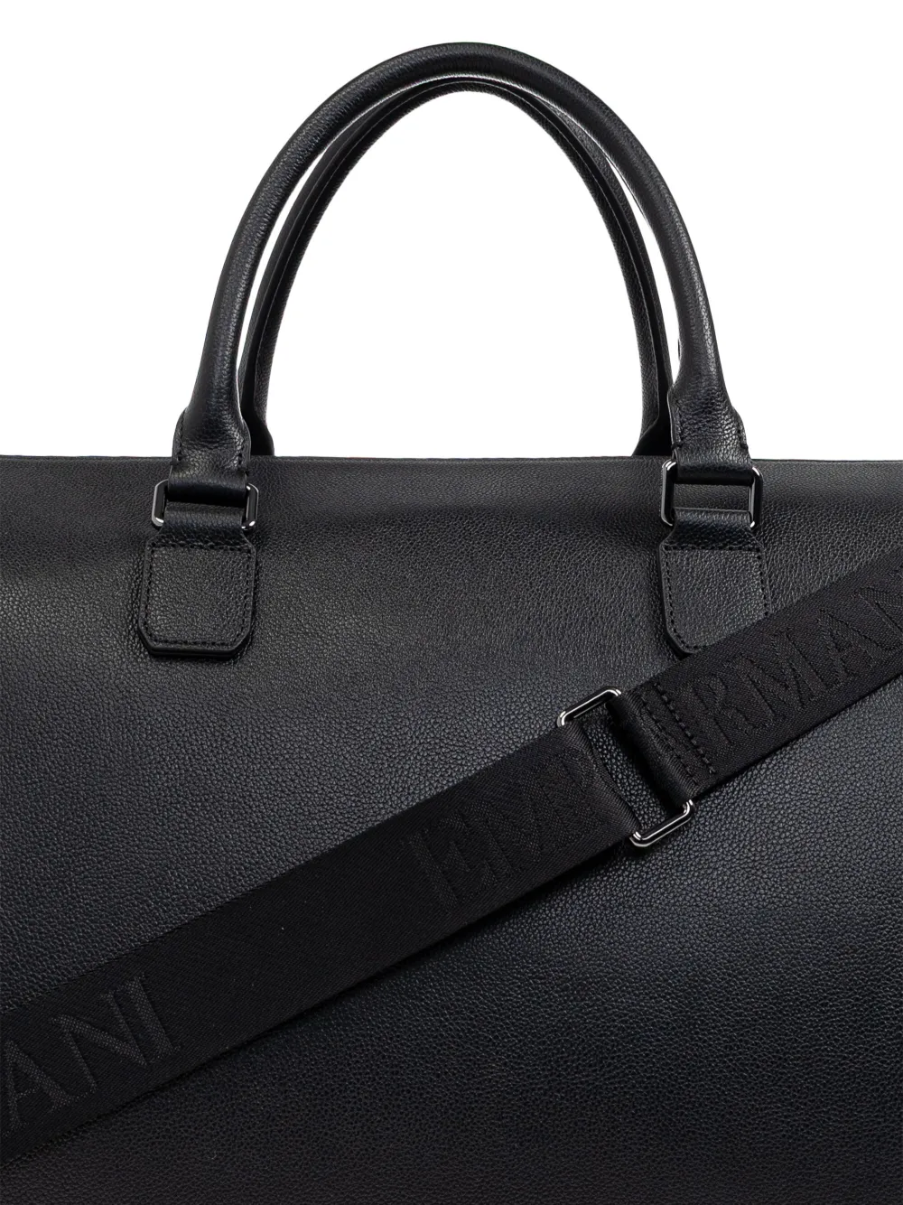 Emporio Armani Leren reistas Zwart