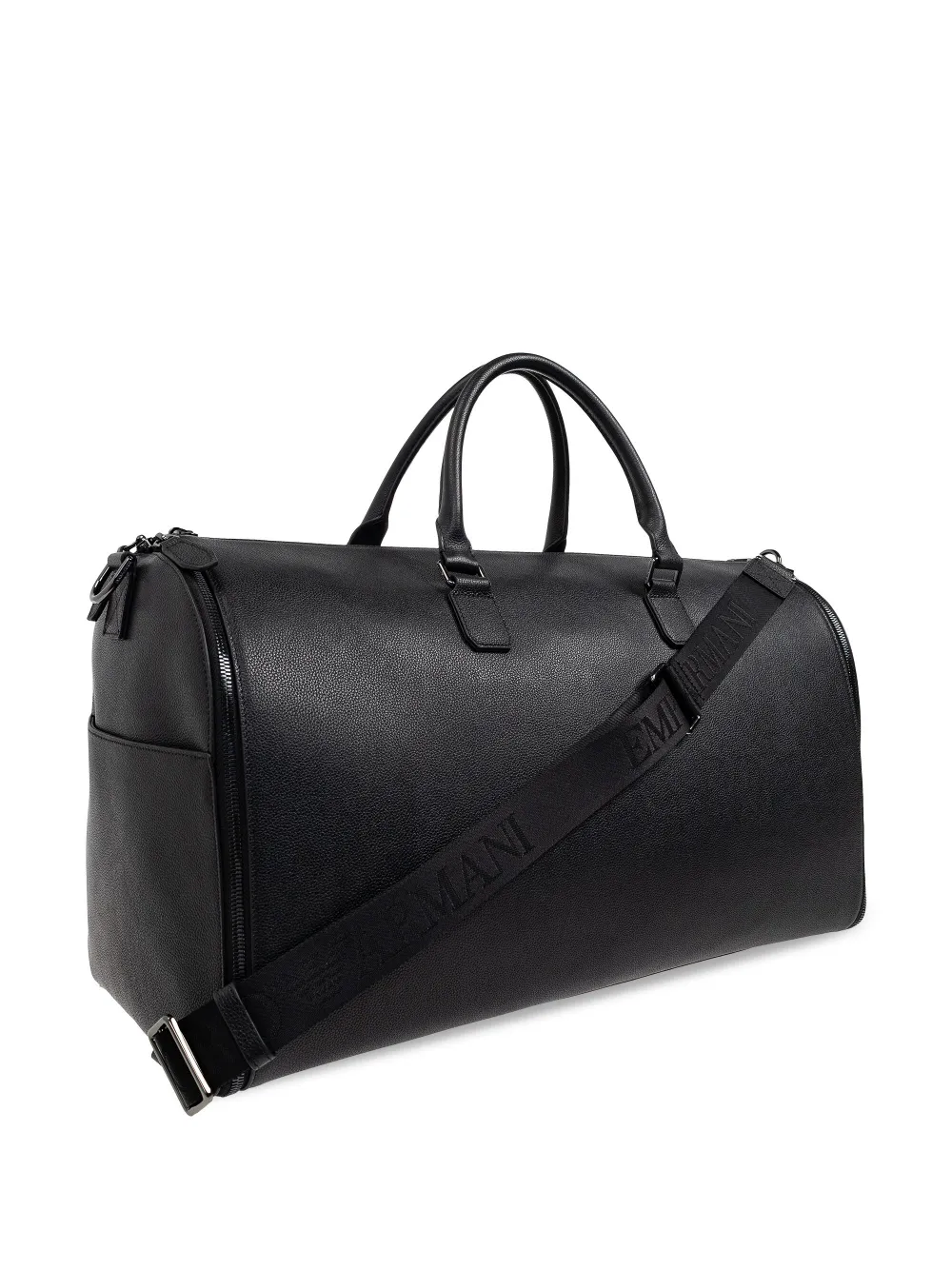 Emporio Armani Leren reistas Zwart
