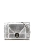 Christian Dior Pre-Owned 2017 Metallic Patent Microcannage Diorama Wallet on Chain crossbody bag - Silver