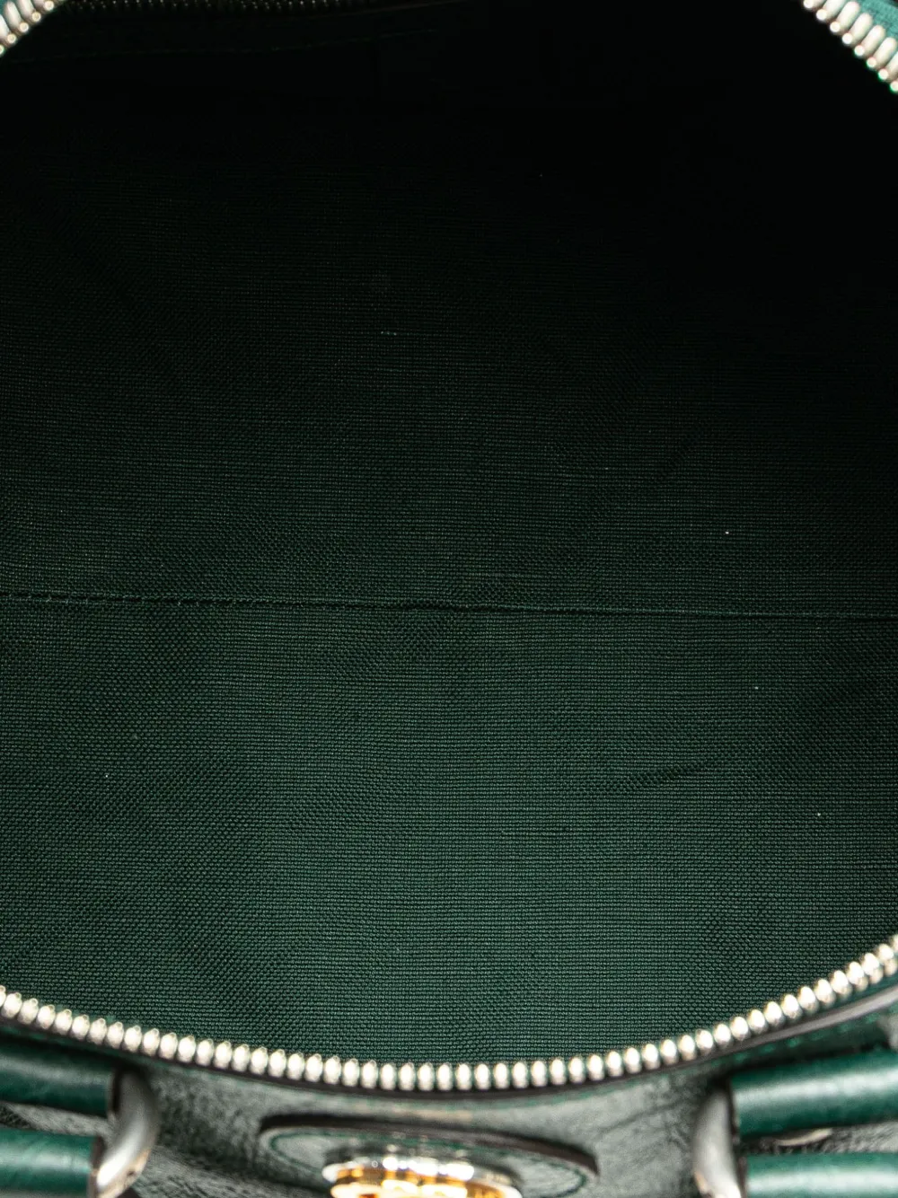 Pre-owned Gucci 2000-2015 Gg Leather Morpheus Satchel In Green