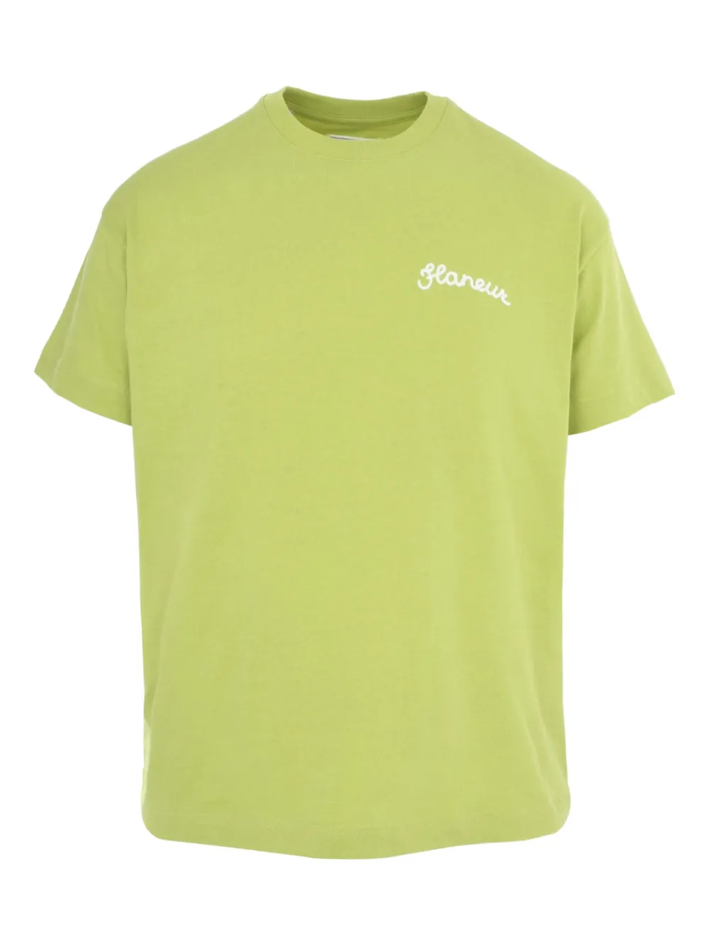 FLÂNEUR embroidered cotton T-shirt | Green | Image 1