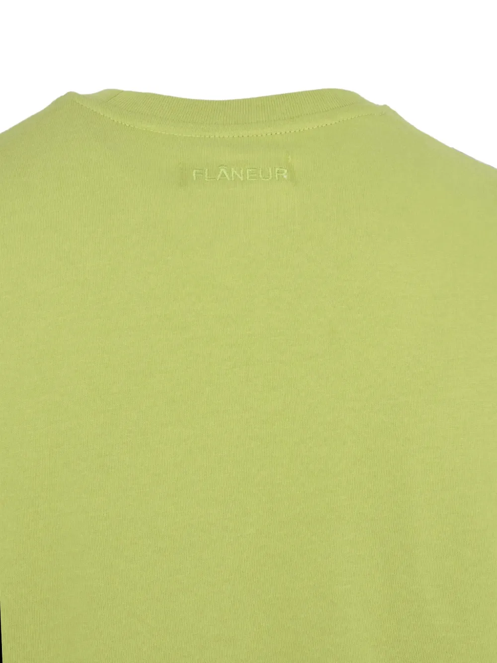 FLÂNEUR Katoenen T-shirt met borduurwerk Groen