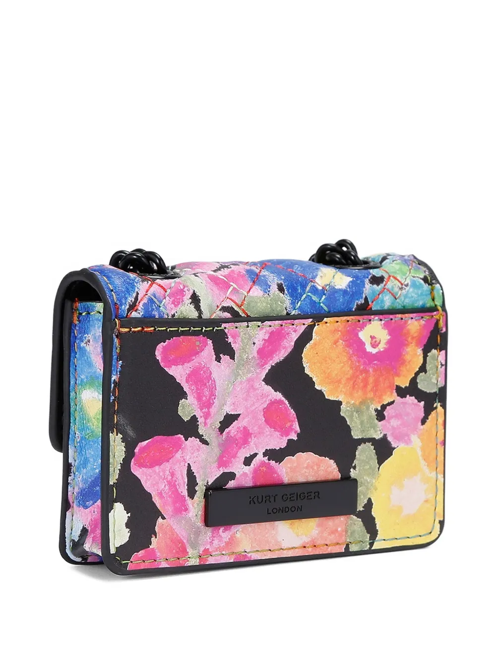 Kurt Geiger London Kensington kleine crossbodytas met bloemenprint - Zwart