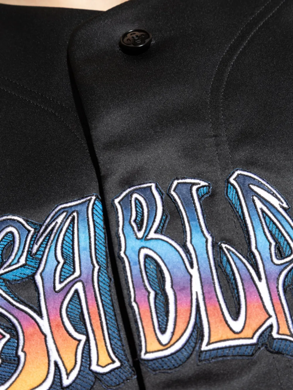 Casablanca Gothic honkbalshirt Zwart