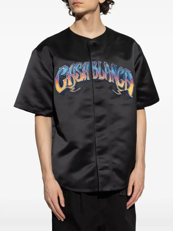 Casablanca Gothic Baseball Shirt | Black | FARFETCH