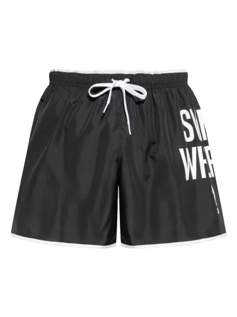 Moschino text-print swim shorts