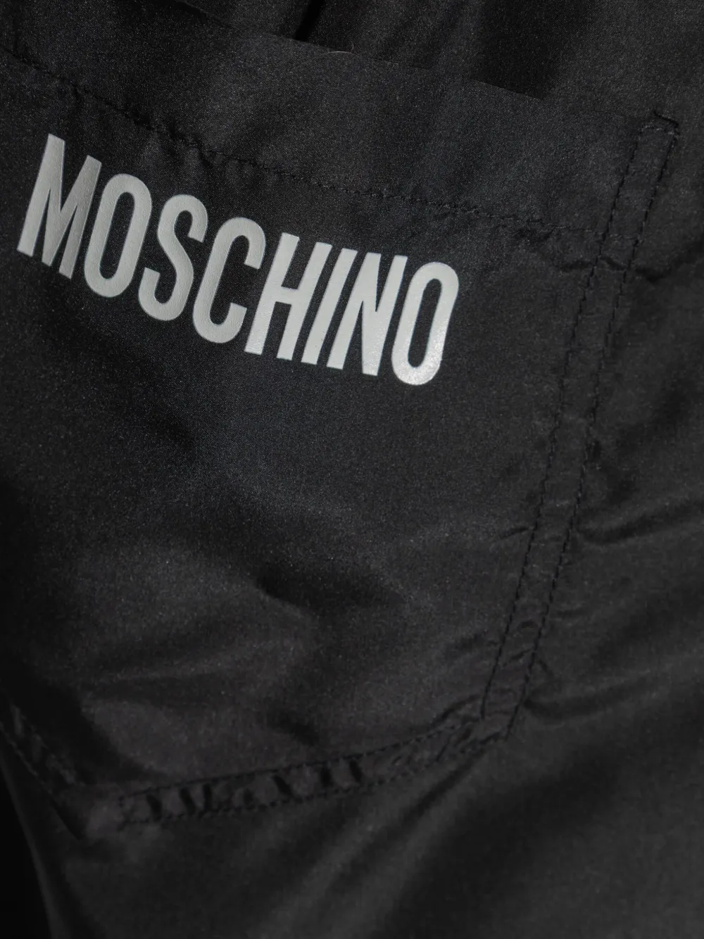 Moschino Zwembroek met tekst Zwart