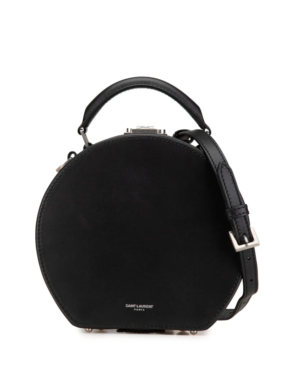 Saint Laurent Pre-Owned 2018 スモール レザー ミカ ハットボックス サッチェルバッグ - ブラック Saint Laurent Pre-Owned 2018 スモール レザー ミカ ハットボックス サッチェルバッグ - ブラック