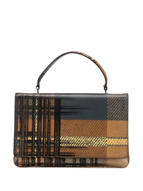Prada Pre-Owned 2010-2024 Saffiano Tartan Print Top Handle Bag handbag