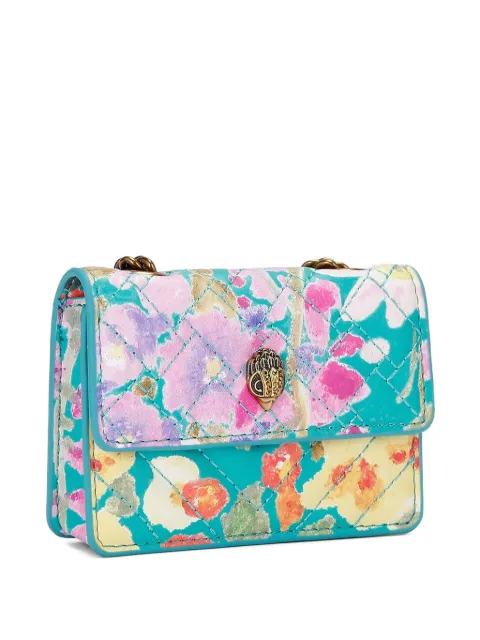 Kurt Geiger London Micro Kensington quilted floral-pattern shoulder bag