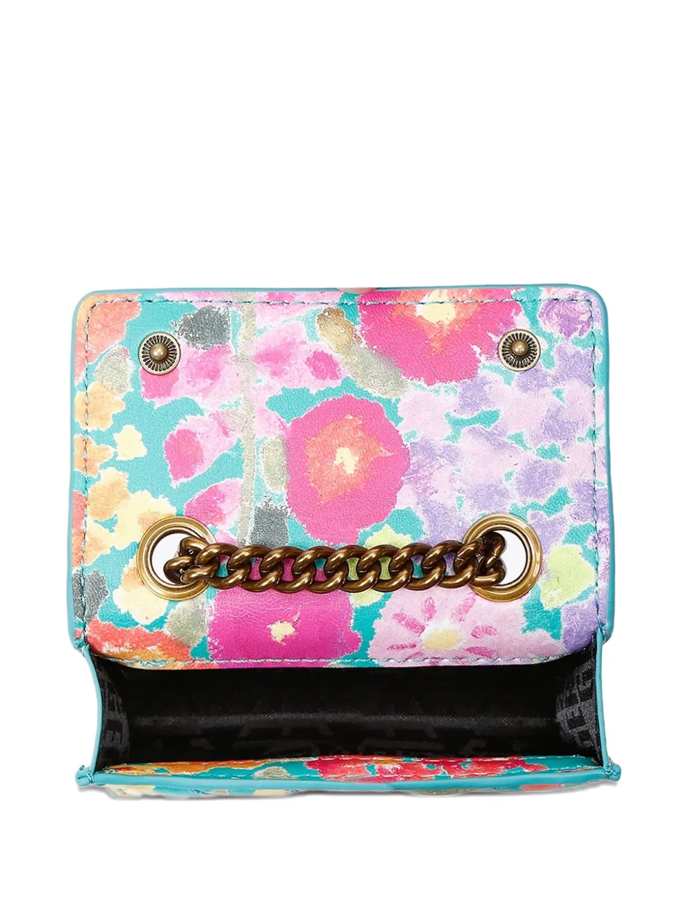 Kurt Geiger London Kensington gewatteerde schoudertas met bloemenpatroon Blauw