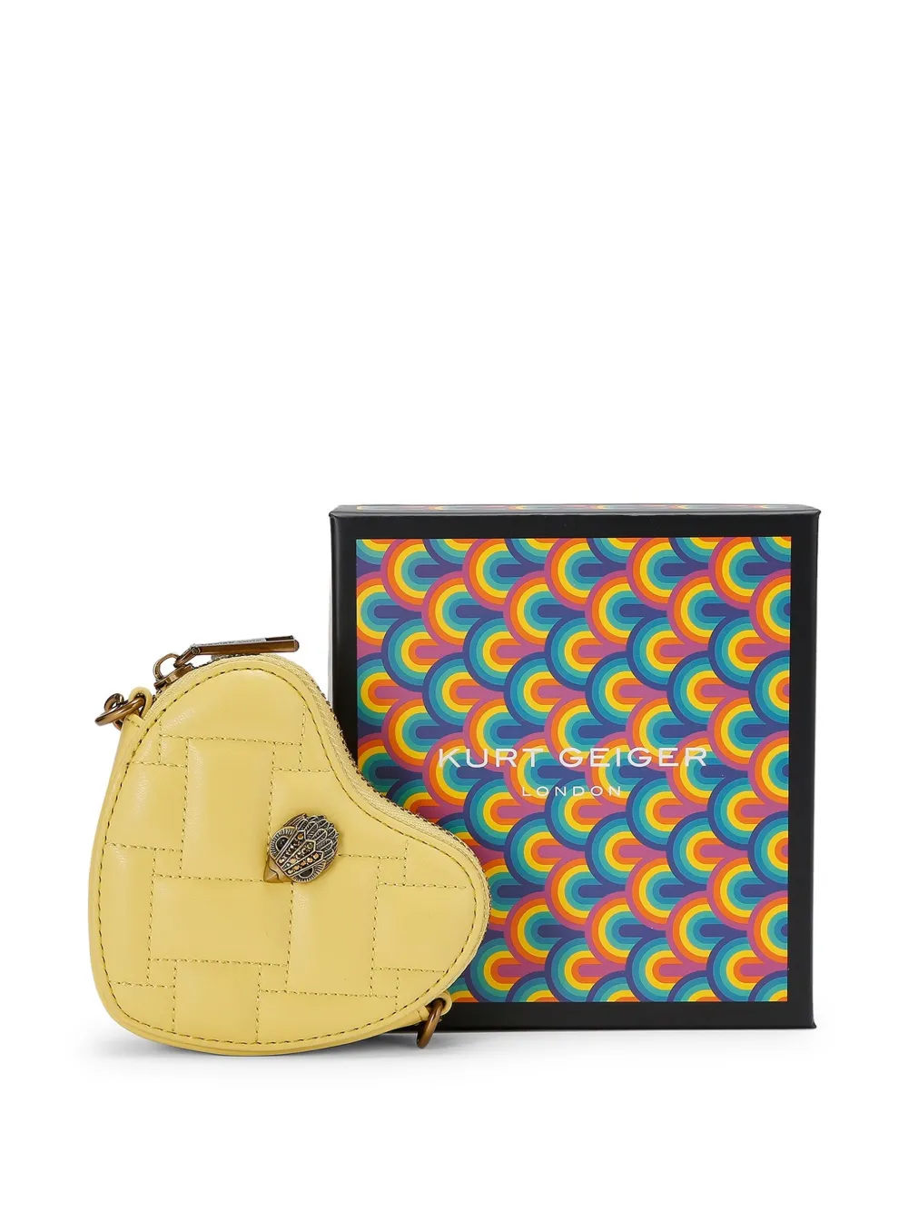 Kurt Geiger London Portemonnee met hartdetail Geel