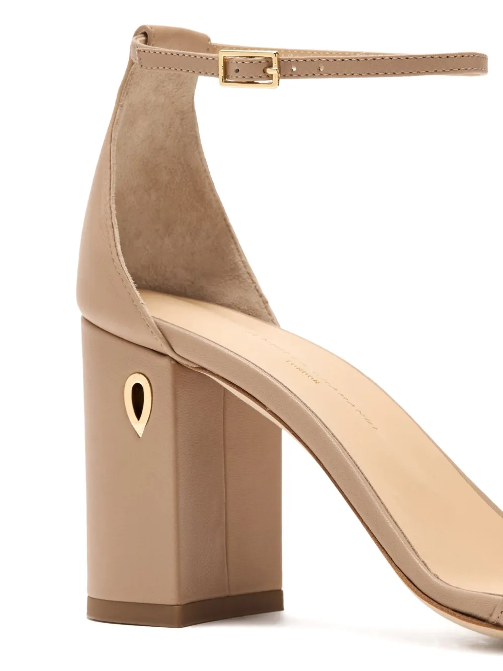 Jennifer Chamandi 85mm Massimiliano heeled sandals Neutrals