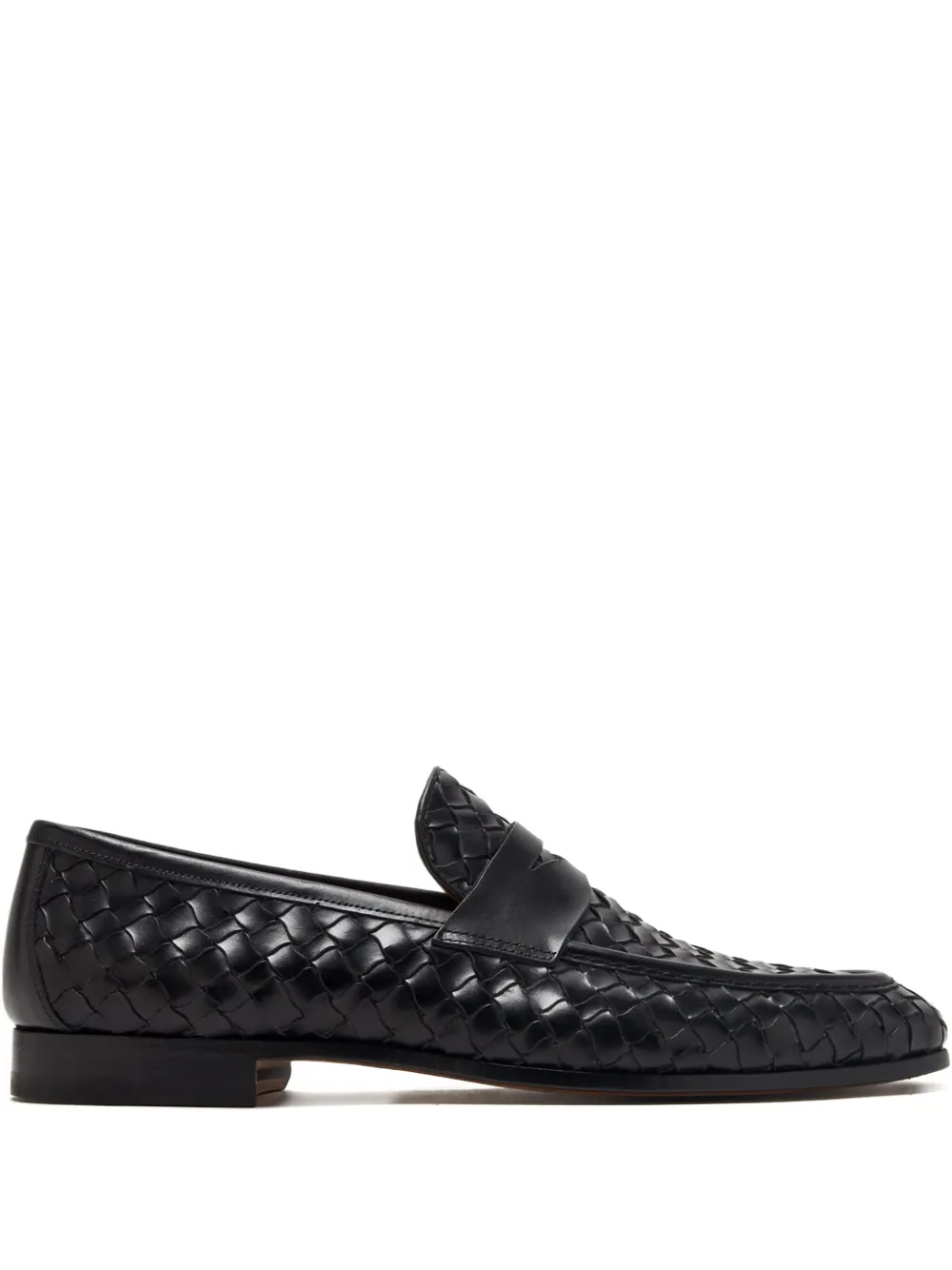 Magnanni Hyde woven leather loafers - ブラック Magnanni Hyde woven leather loafers - ブラック