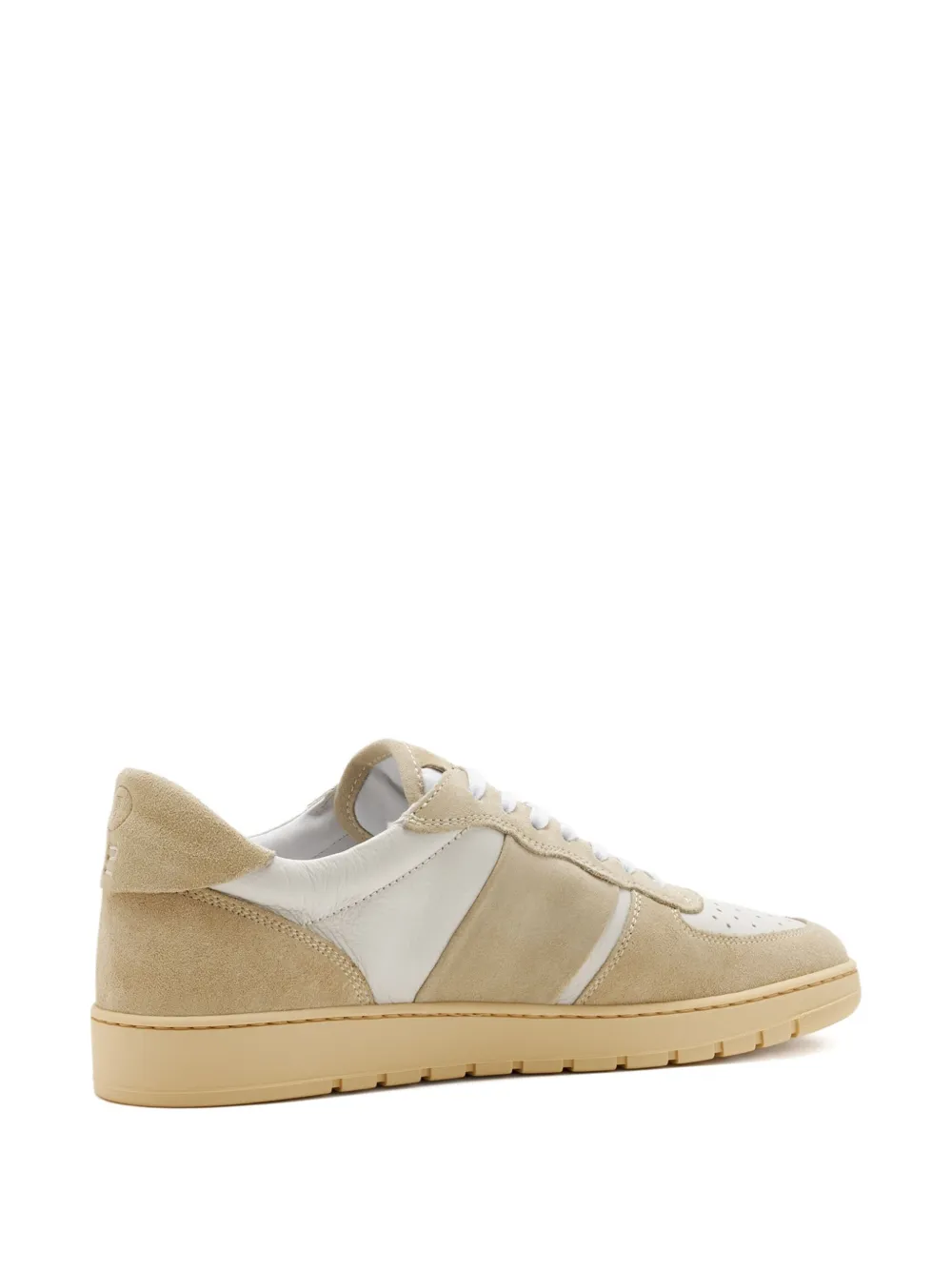 Collegium Pillar Destroyer suede-panel low-top sneakers Neutrals